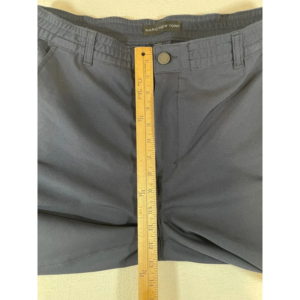 Marc New York Mens Performance Tech Pants Navy Blue Stretch 34/29 Travel Chino
